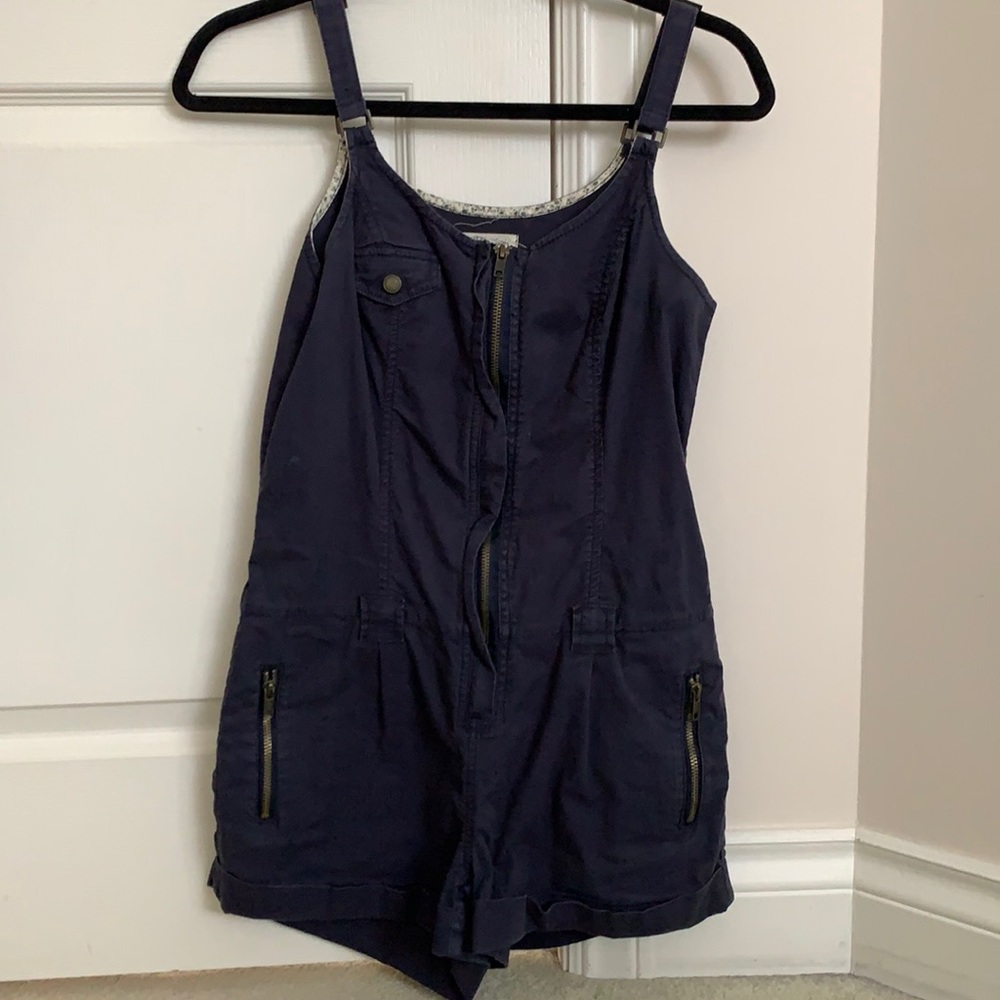 Blue Shorts Romper